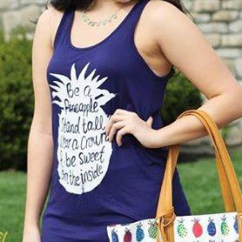 Be a Pineapple tank t-shirt (2)
